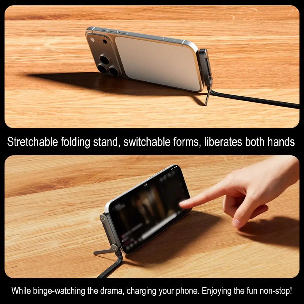 Foldable Phone Stand with Fast Charging Cable