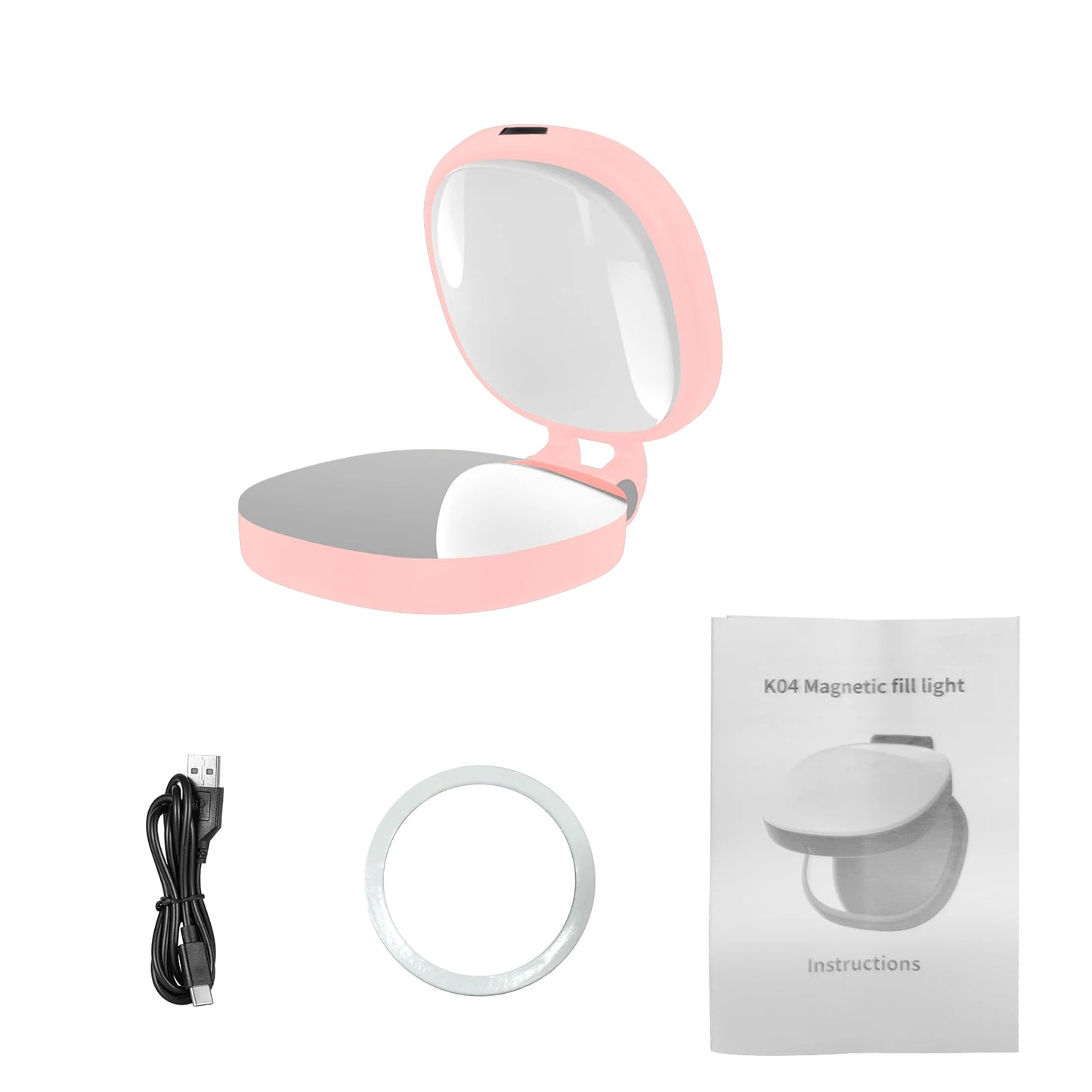 Magnetic Selfie LED Ring Light with Mirror