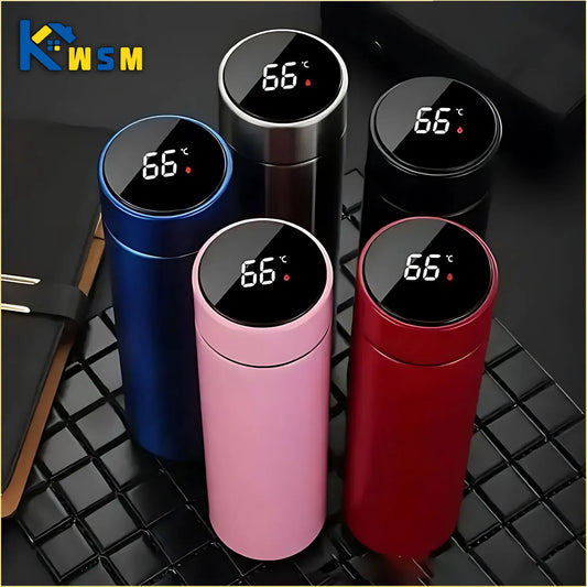 Smart Temperature Display Thermos Bottle – 500ml