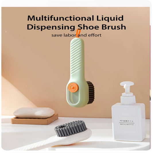 Shoe Cleaning Brush with Built-in Soap Dispenser