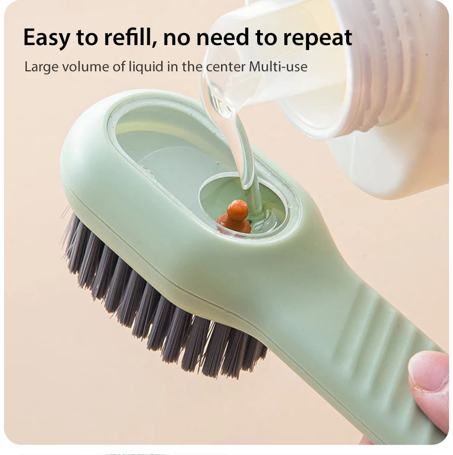 Shoe Cleaning Brush with Built-in Soap Dispenser