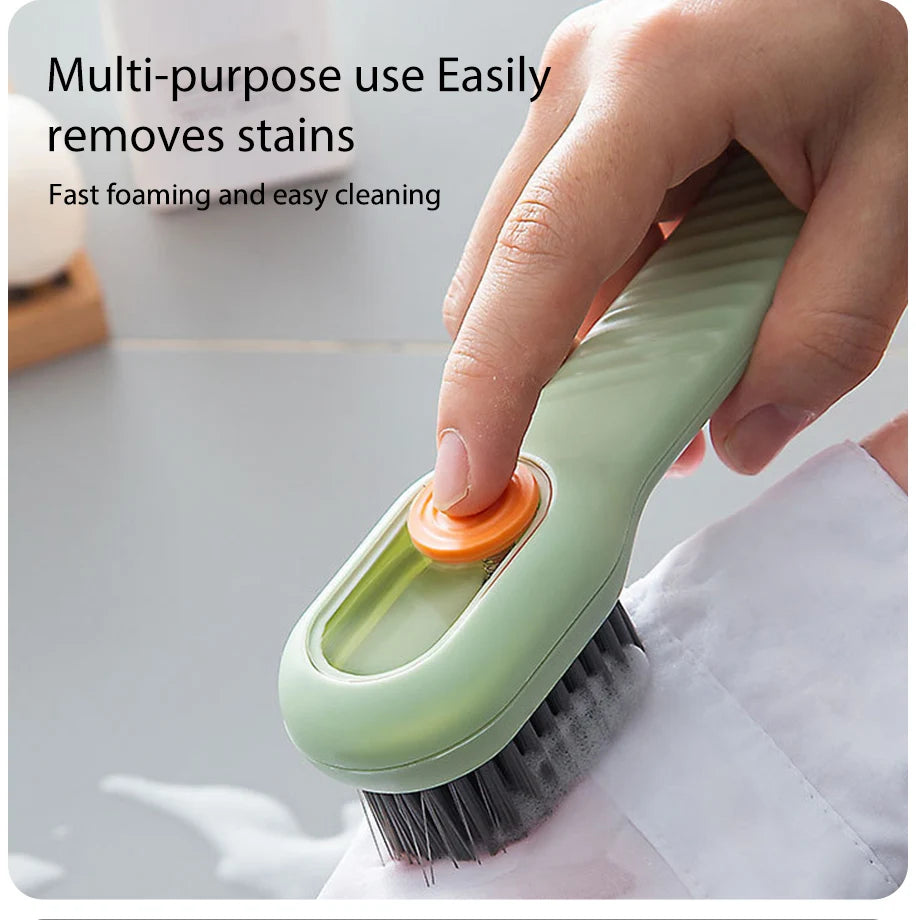 Shoe Cleaning Brush with Built-in Soap Dispenser