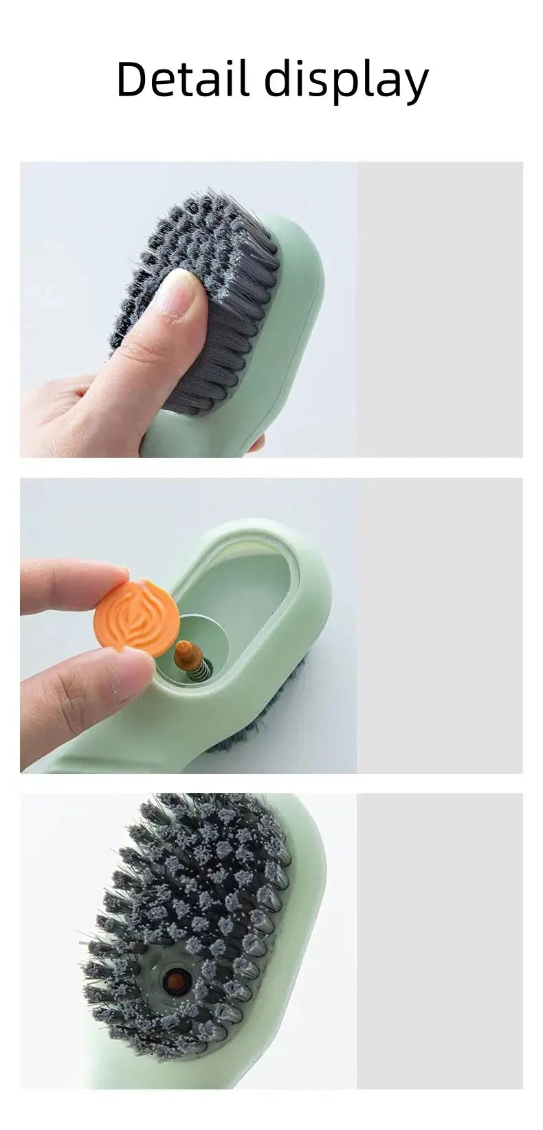 Shoe Cleaning Brush with Built-in Soap Dispenser