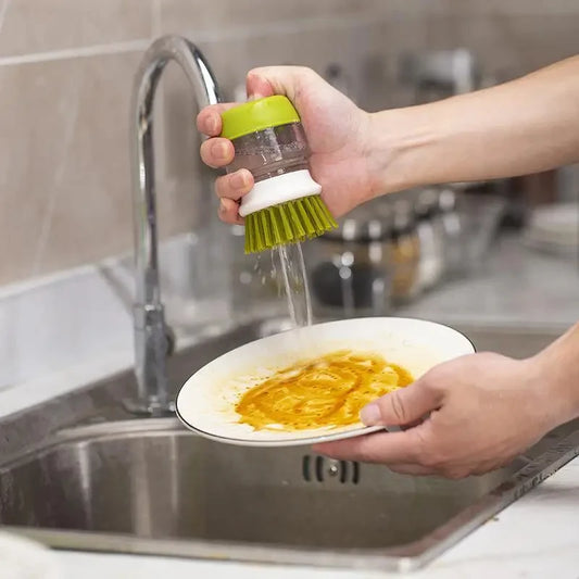 Multi-Purpose Dish Brush with Soap Dispenser