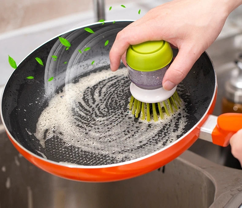 Multi-Purpose Dish Brush with Soap Dispenser