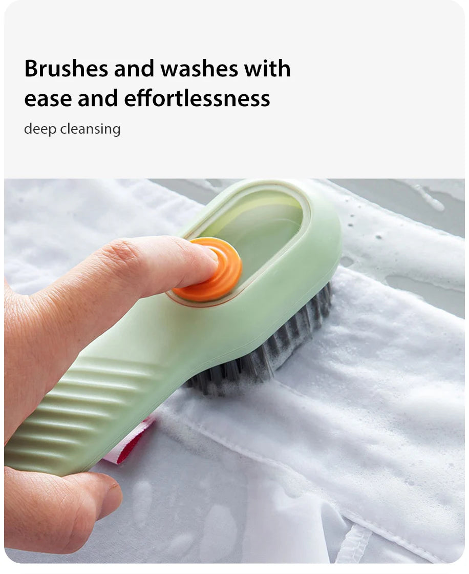 Shoe Cleaning Brush with Built-in Soap Dispenser