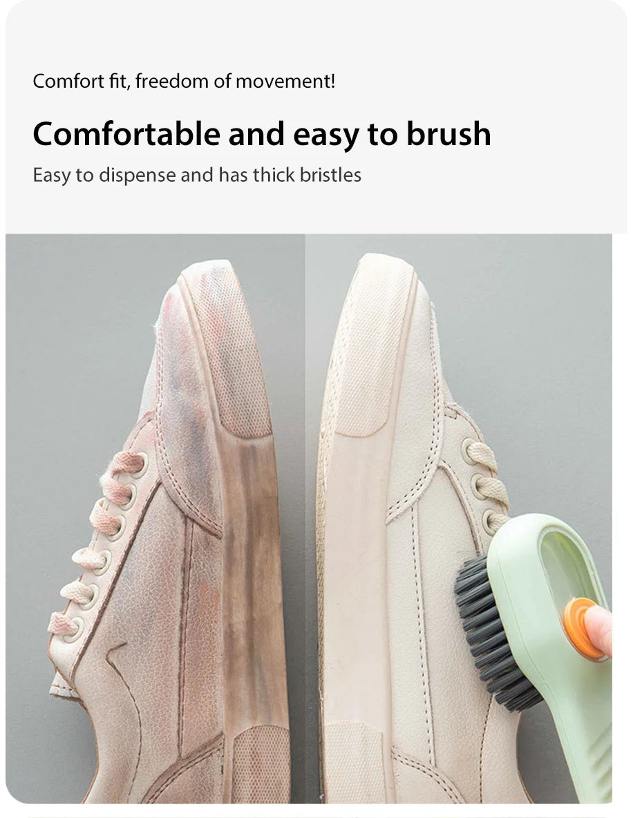 Shoe Cleaning Brush with Built-in Soap Dispenser